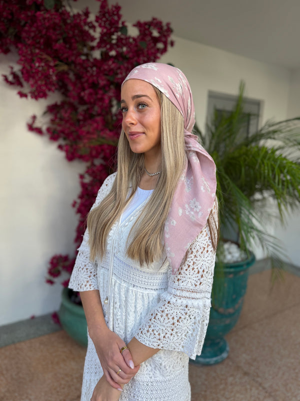 Blushing Petals Square Head Scarf