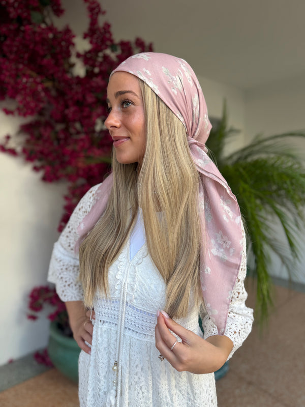Blushing Petals Square Head Scarf