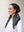 SHORT CLASSIC PRETIED Paisley Black Head Scarf (WITH VELVET GRIP)