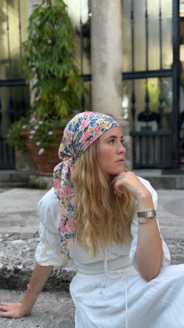 Petite Fleur Square Head Scarf