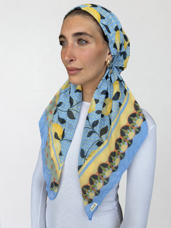CLASSIC PRETIED Limoncello Head Scarf (WITH VELVET GRIP)