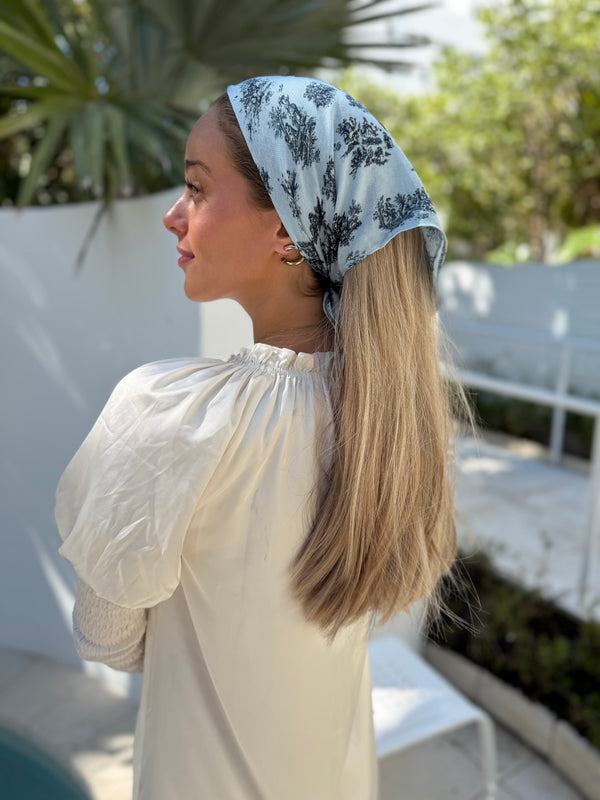 Blue Chateau Toile Bandana