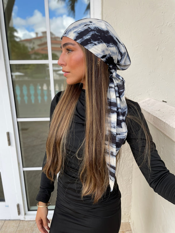 Storm Marble Square Head Scarf