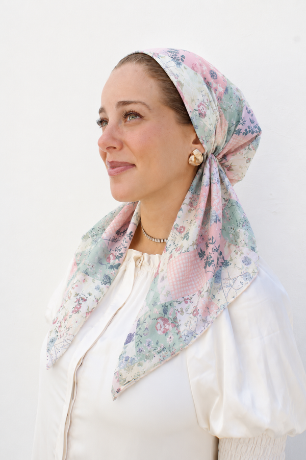 SHORT PRETIED Love Shack Fancy Head Scarf