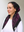 SHORT PRETIED Paisley Hot Pink on Black Head Scarf