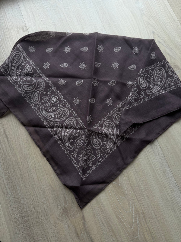 Paisley Chocolate Bandana