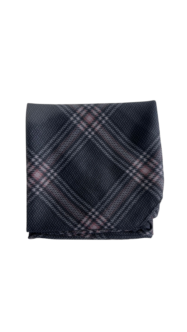 Mulberry Plaid Square Head Scarf
