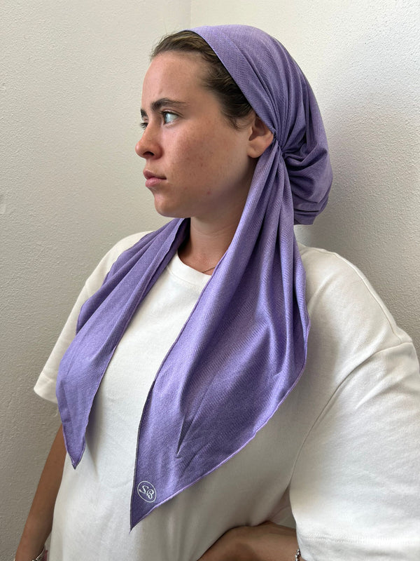 Dri Fit Pretied Scarf Heather Periwinkle (with Velvet Grip)