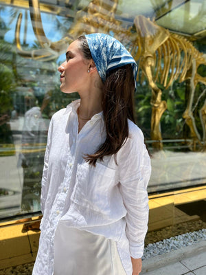Blue Jungle Toile Bandana