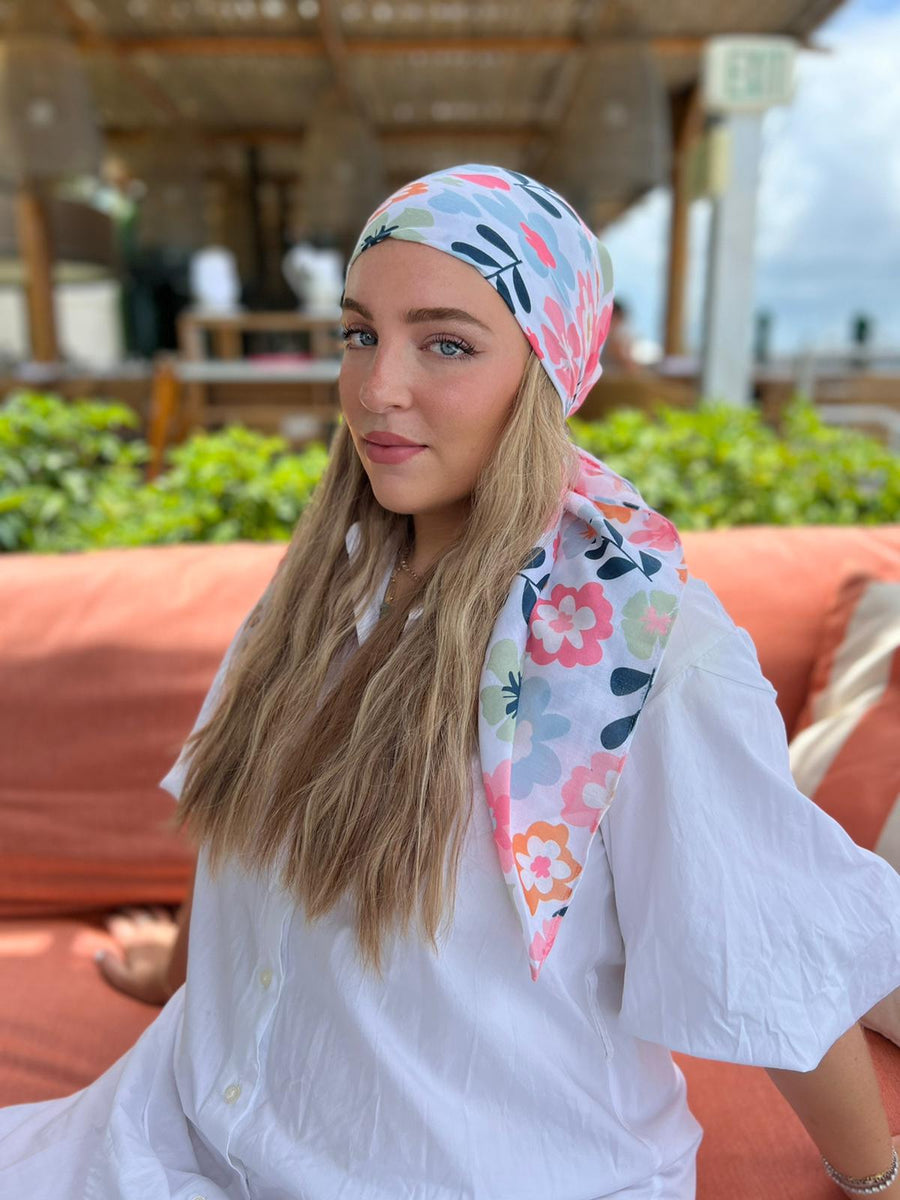 Ditsy Floral Square Head Scarf