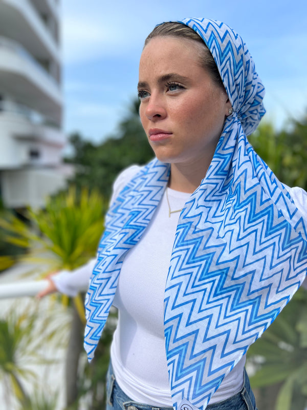 CLASSIC PRETIED Blue Chevron (WITH VELVET GRIP)