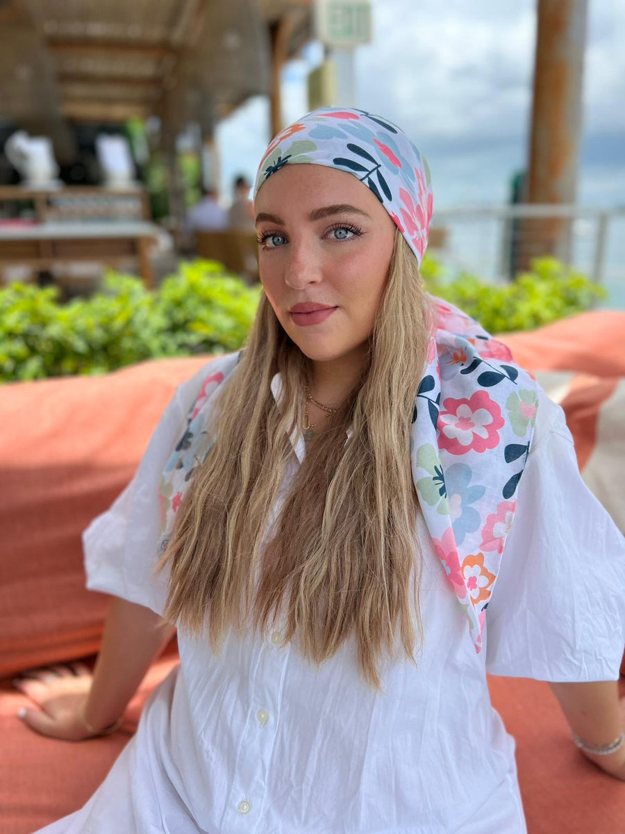 Ditsy Floral Square Head Scarf