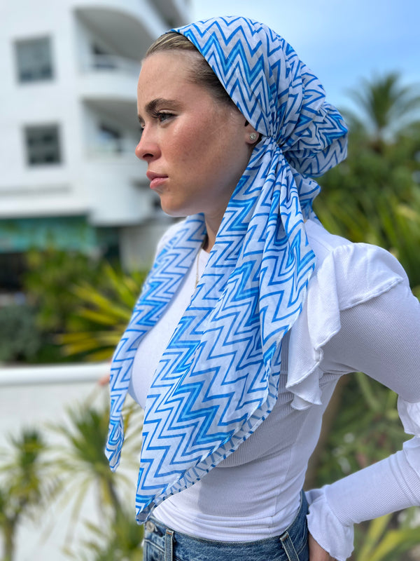 CLASSIC PRETIED Blue Chevron (WITH VELVET GRIP)