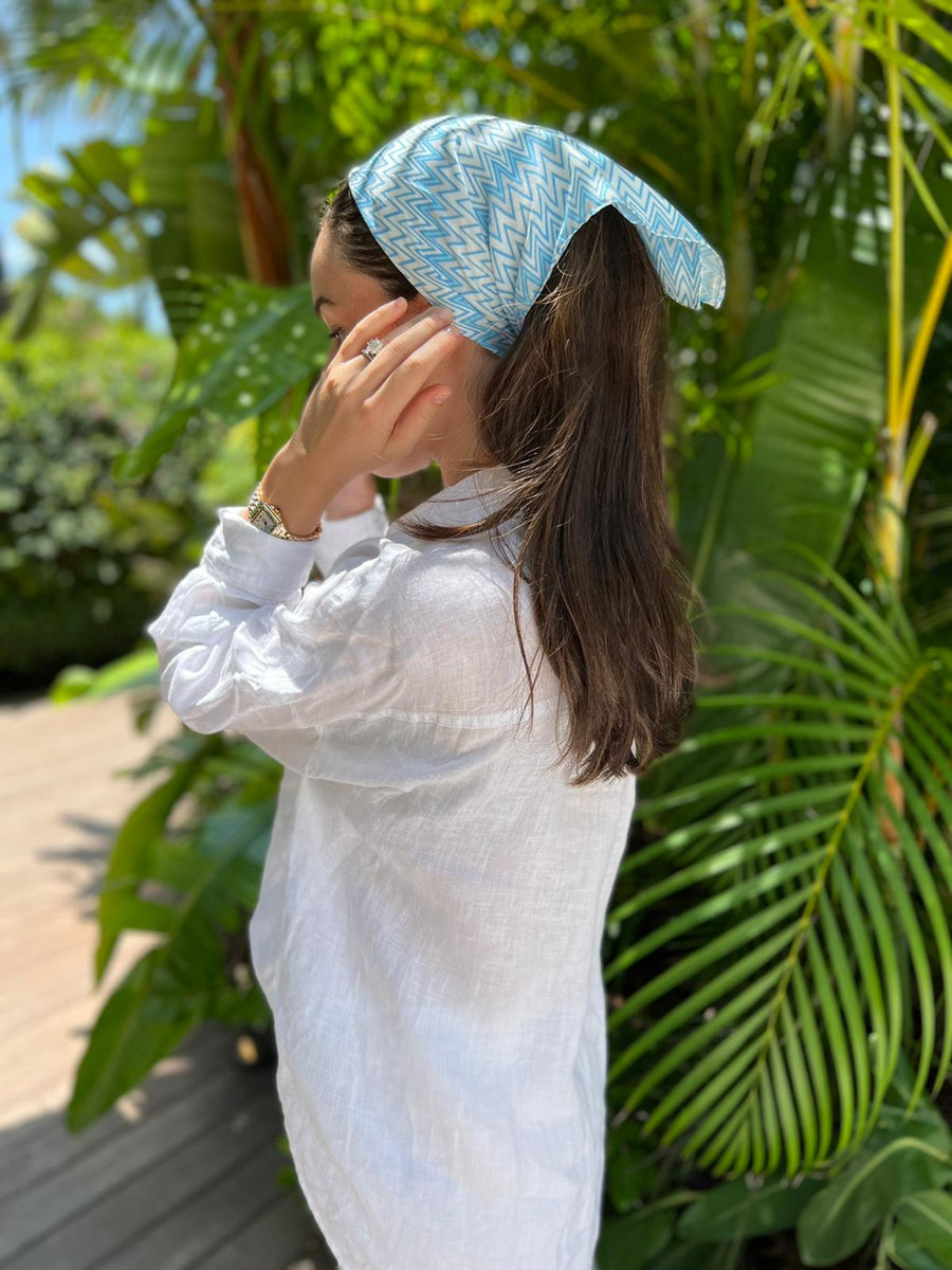 Blue Missoni Inspired Bandana