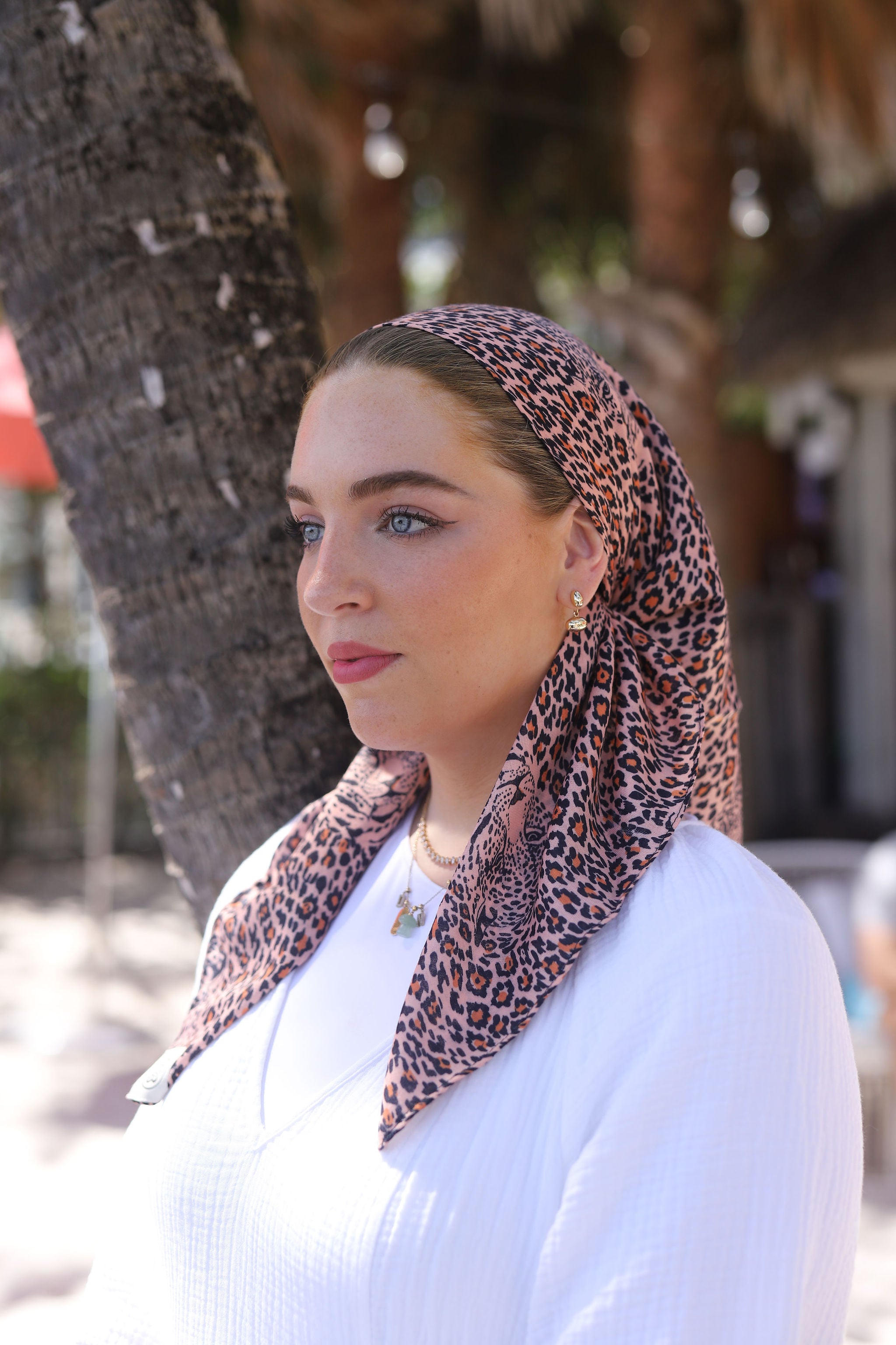 Spotted Leopard Square Head Scarf – Scarf Bar