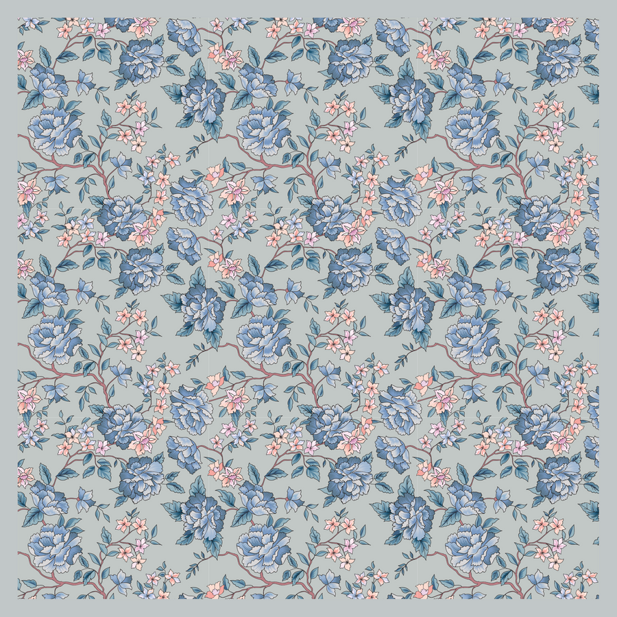 SB SILK Collection - Sky Blue Bloom