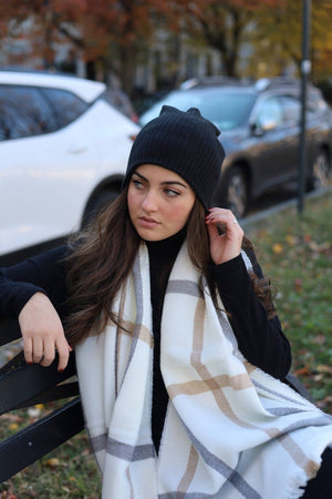 Luxe SB Plaid Blanket Scarf