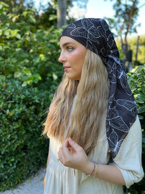 Black Butterfly Square Head Scarf