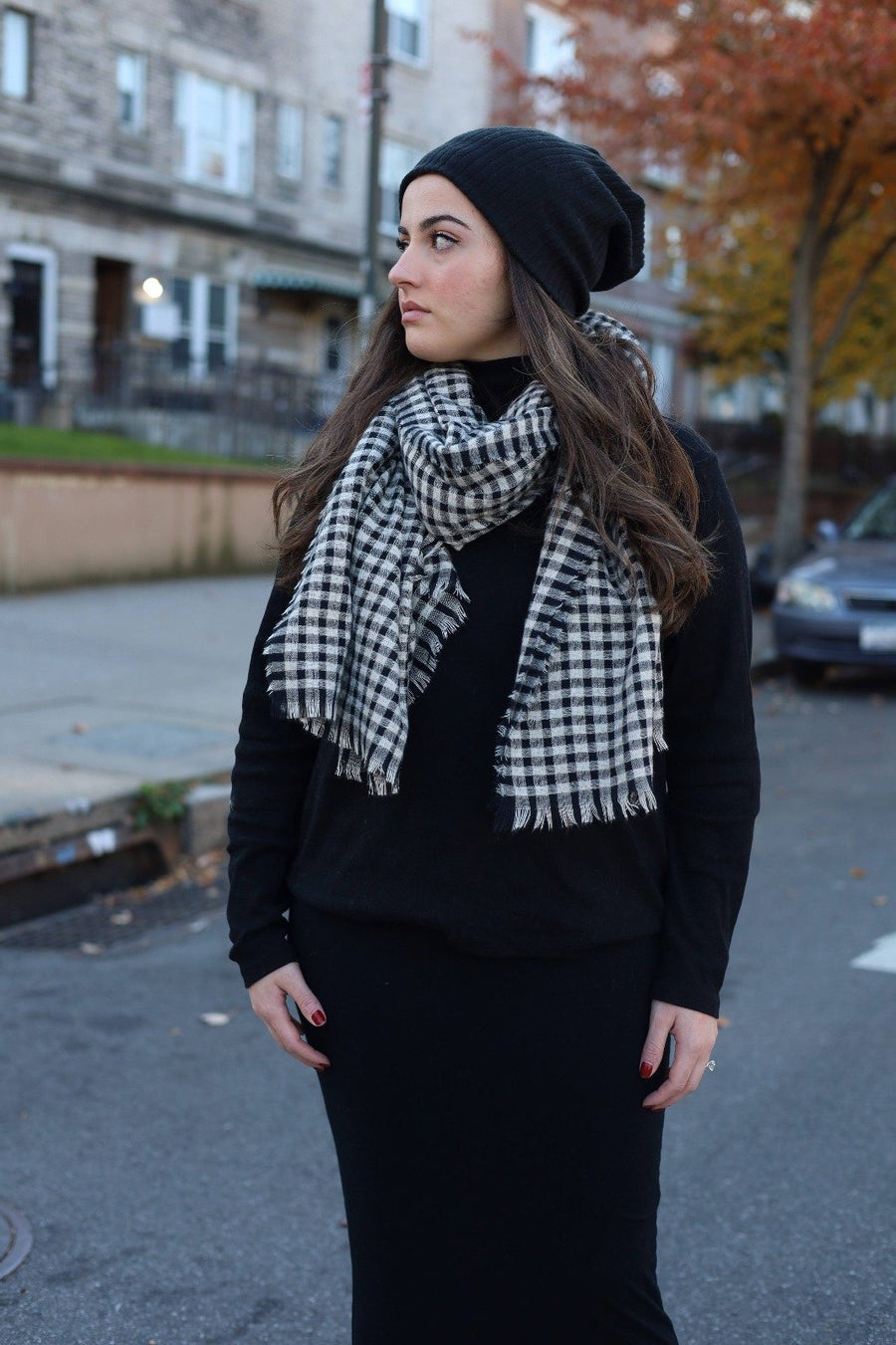 SB Luxe Gingham Blanket Scarf