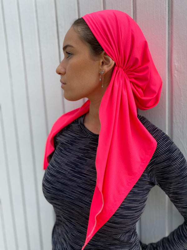 SB Dri Fit Scarf Neon Hot Pink (with Velvet Grip)