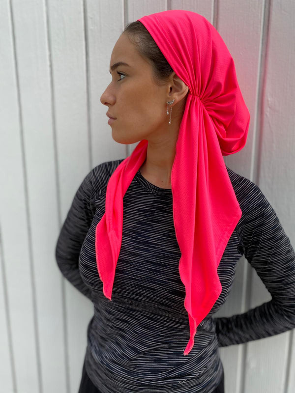 SB Dri Fit Scarf Neon Hot Pink (with Velvet Grip)