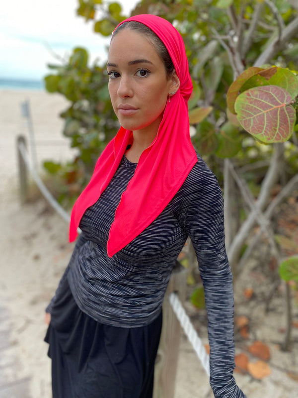 SB Dri Fit Scarf Neon Hot Pink (with Velvet Grip)