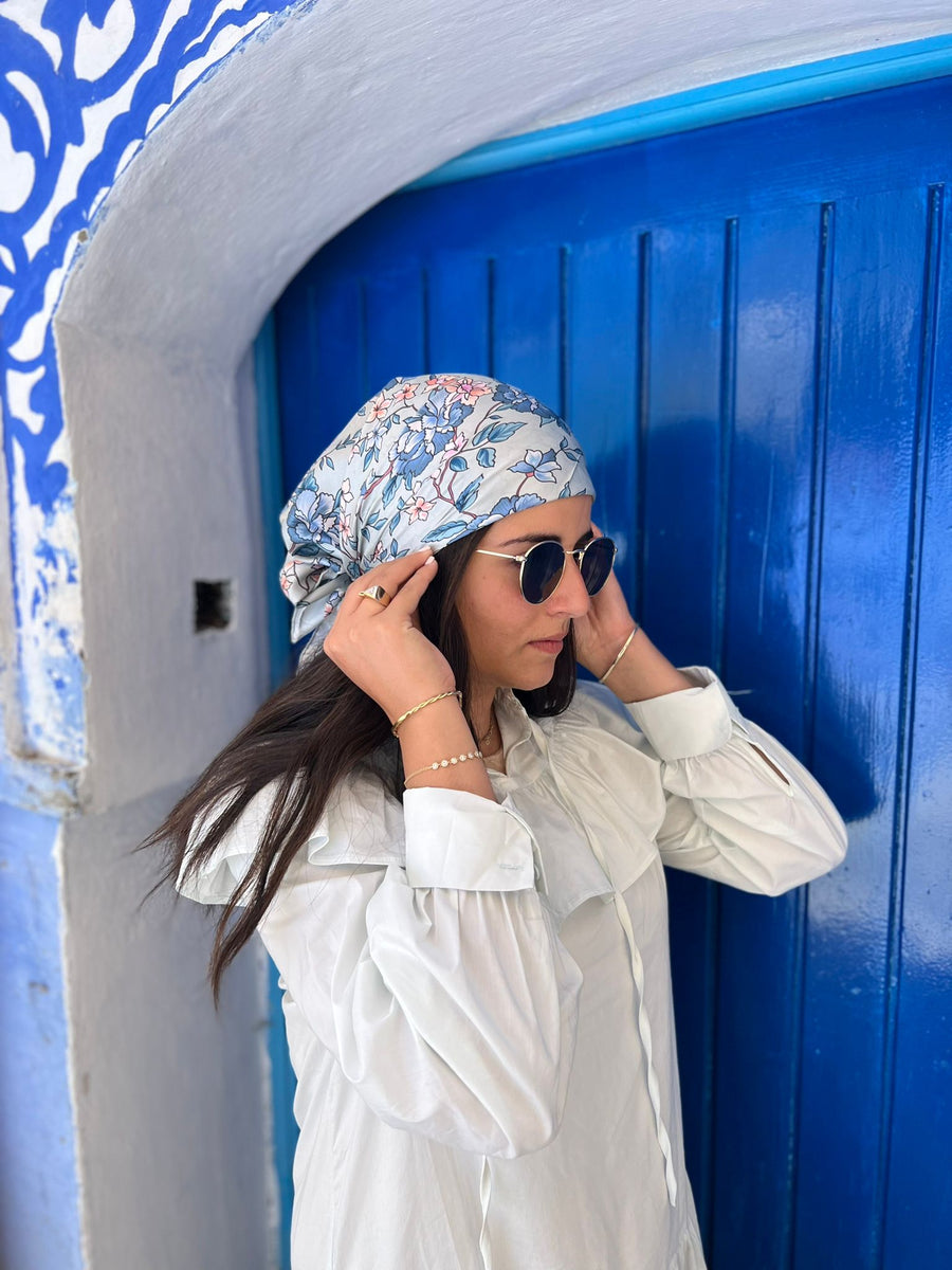SB SILK Collection - Sky Blue Bloom