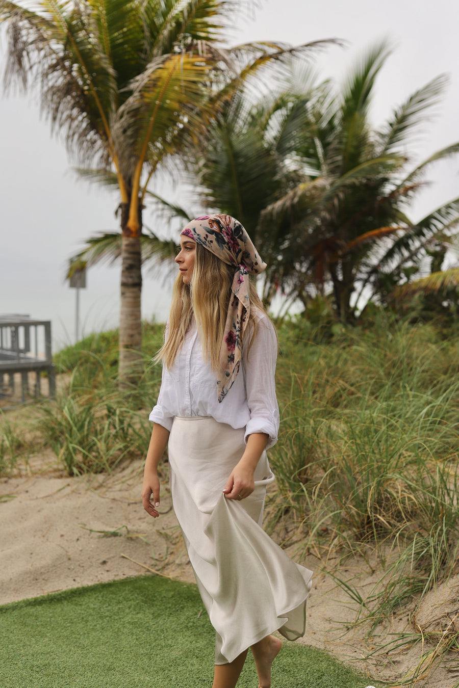 SB Neutral Garden Head Scarf