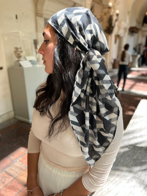 Fall Houndstooth Head Scarf