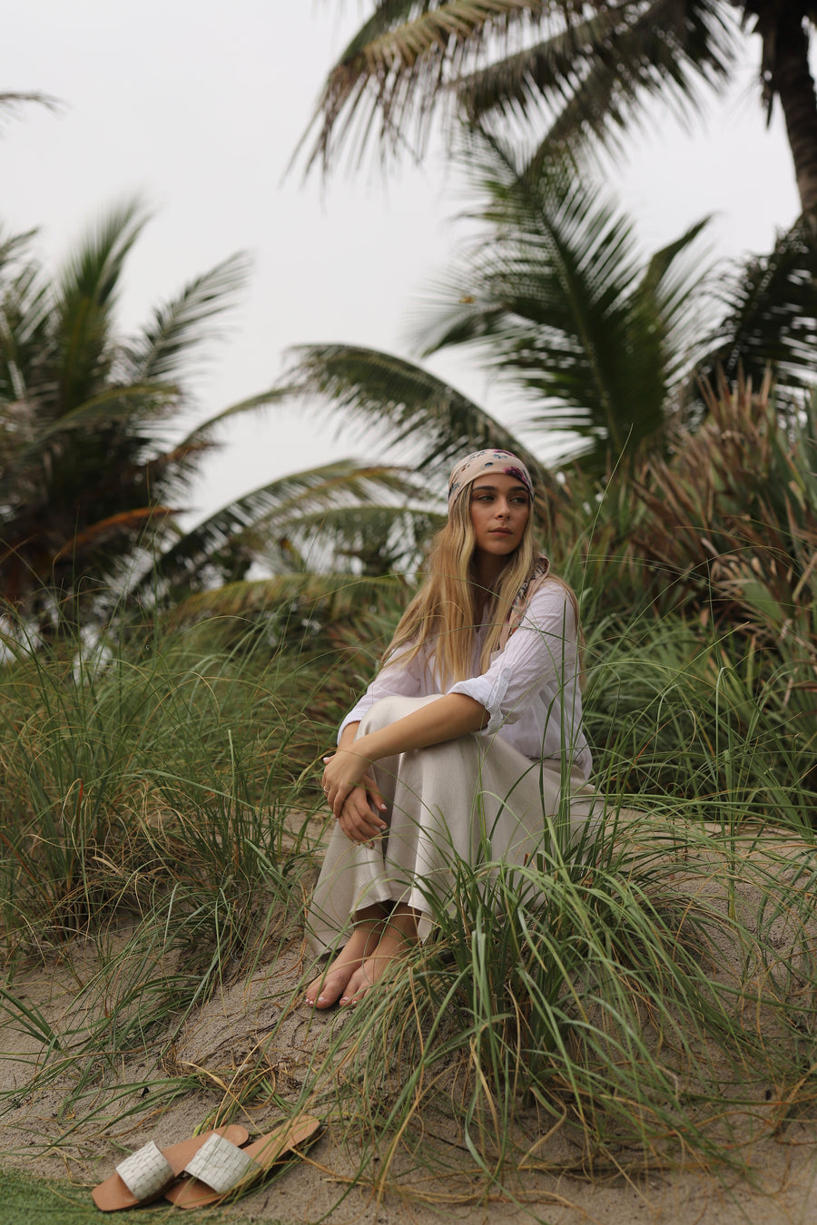 SB Neutral Garden Head Scarf