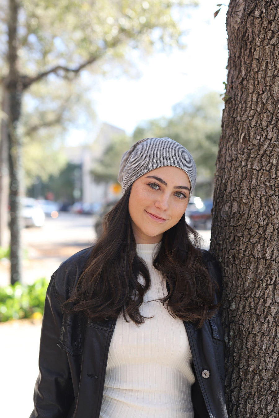 Preppy Mini Herringbone Beanie