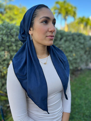 Classic Suede Pretied Navy (with Velvet Grip)